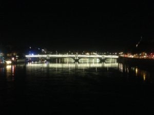 River Rhone at night