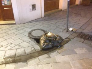 WWII veteran escaping from sewer