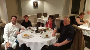 Castle dinner - Me, Adri, Sylvie and Frederic